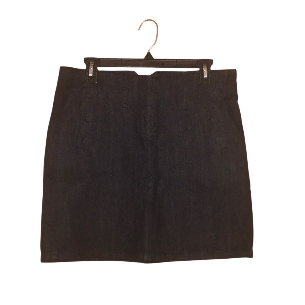 Denim Skirt with Sailor Buttons